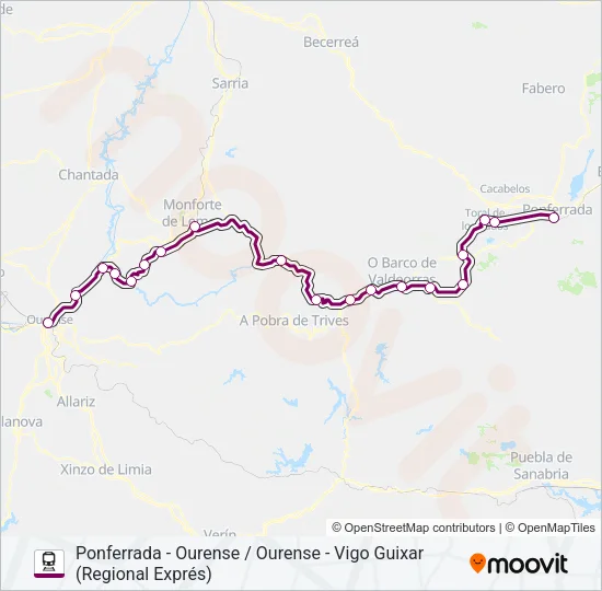 REG.EXP. Train Line Map