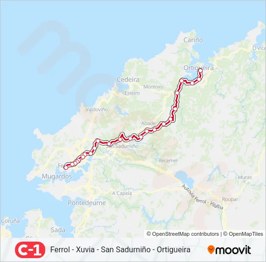 C1 Train Line Map