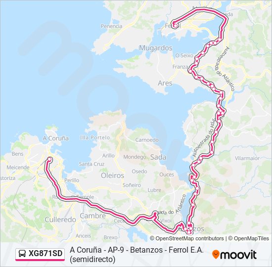 XG871SD bus Line Map