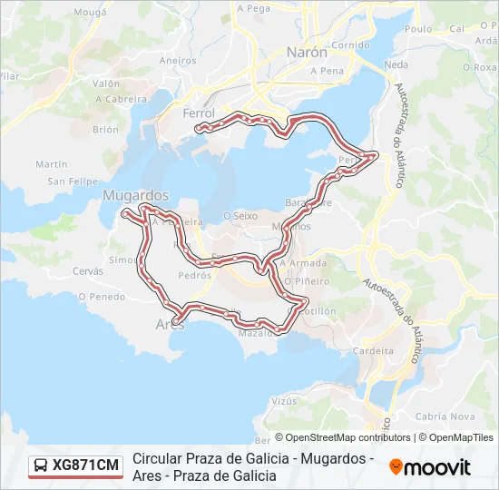 XG871CM Bus Line Map