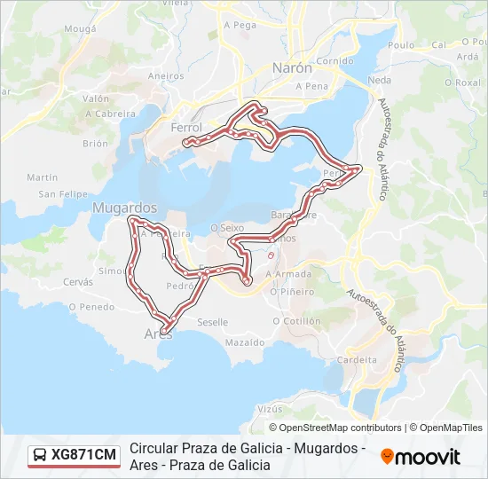 XG871CM Bus Line Map