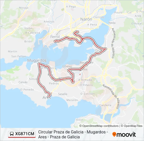 XG871CM Bus Line Map
