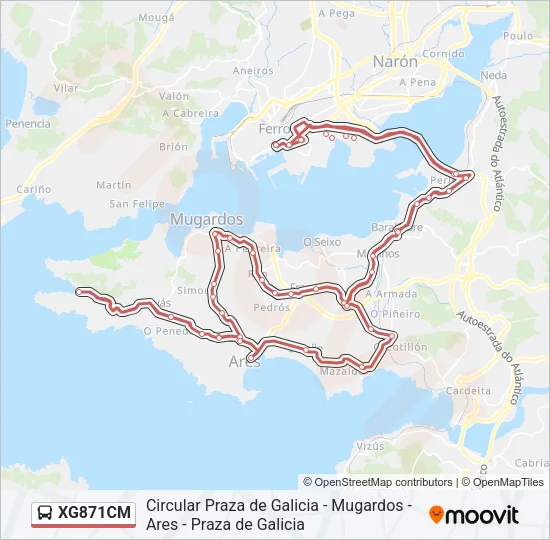 XG871CM Bus Line Map