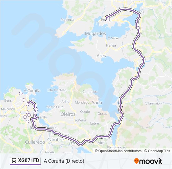 XG871FD bus Line Map