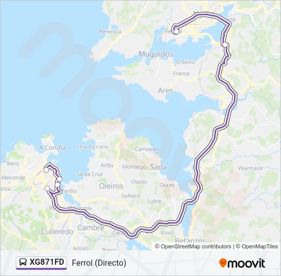 XG871FD Bus Line Map