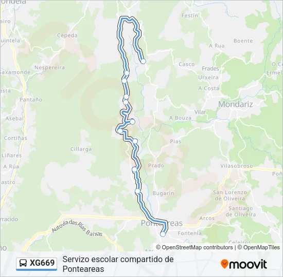 XG669 Bus Line Map