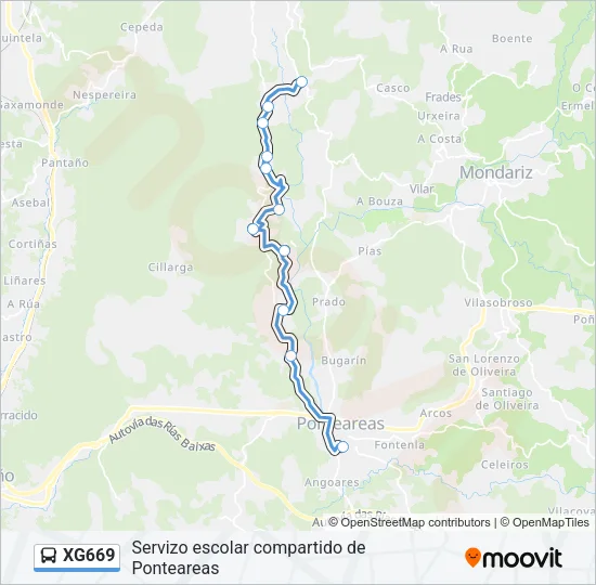 XG669 Bus Line Map