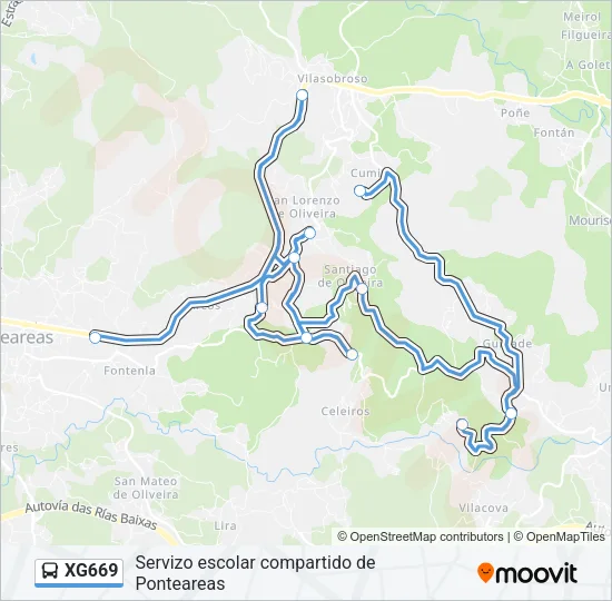 XG669 Bus Line Map
