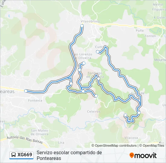 XG669 Bus Line Map