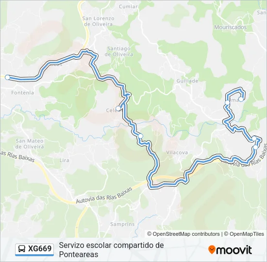 XG669 Bus Line Map