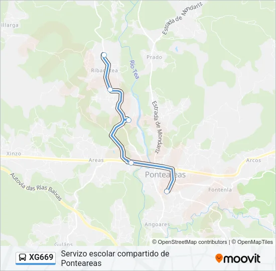 XG669 Bus Line Map