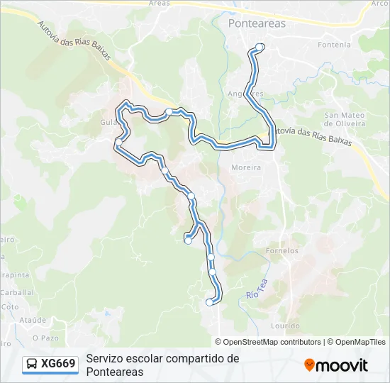 XG669 Bus Line Map