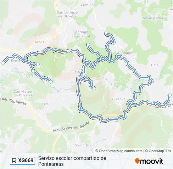 XG669 Bus Line Map