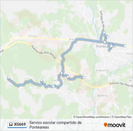 XG669 Bus Line Map