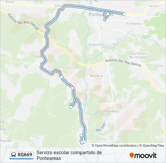 XG669 Bus Line Map