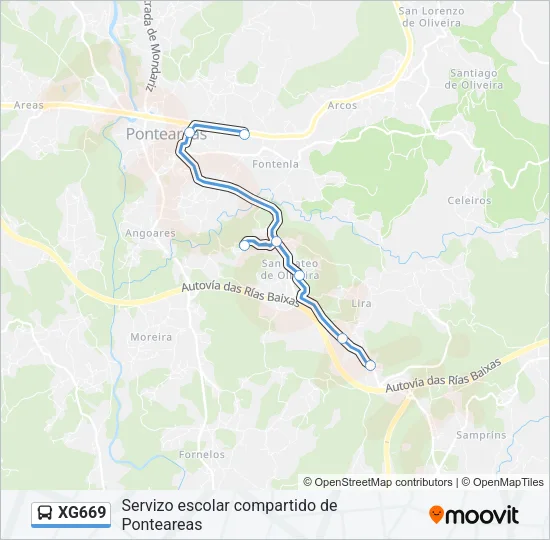 XG669 Bus Line Map