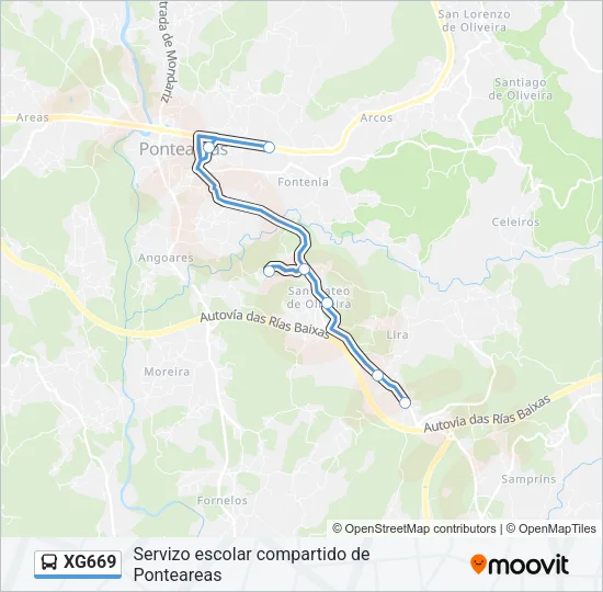 XG669 Bus Line Map