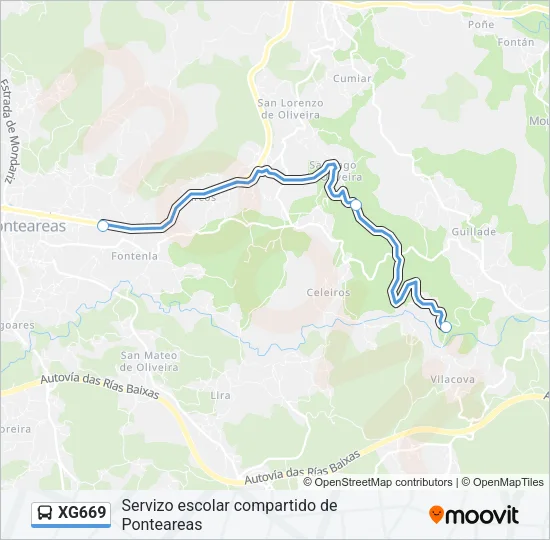 XG669 Bus Line Map