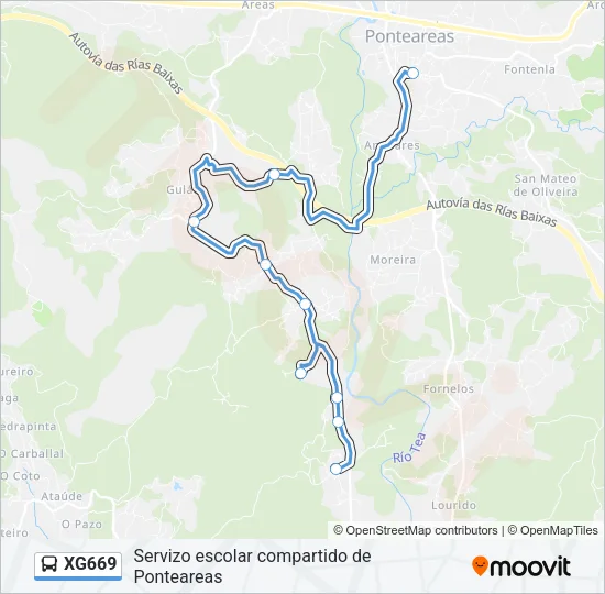 XG669 Bus Line Map