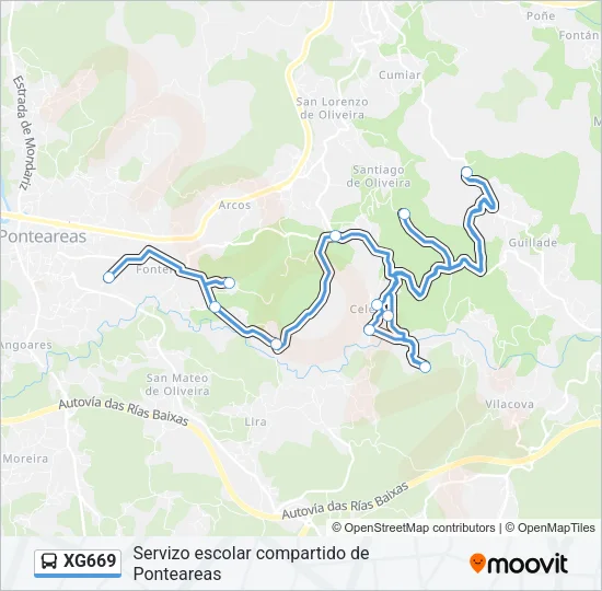 XG669 Bus Line Map