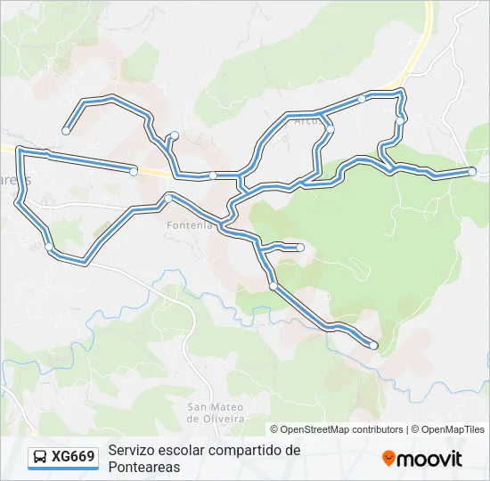 XG669 Bus Line Map