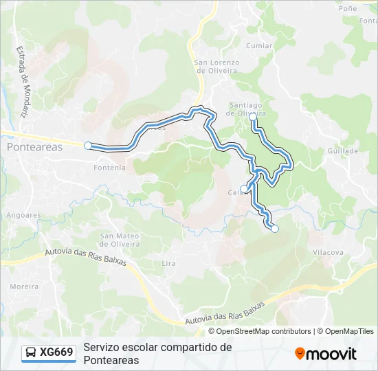 XG669 Bus Line Map