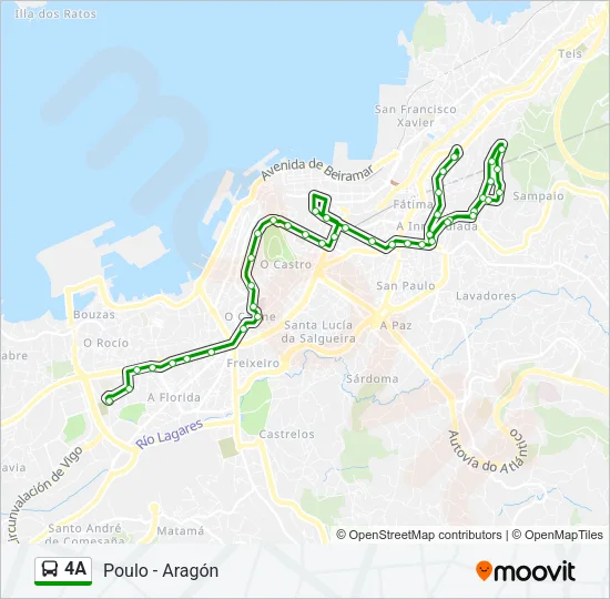 4A Bus Line Map
