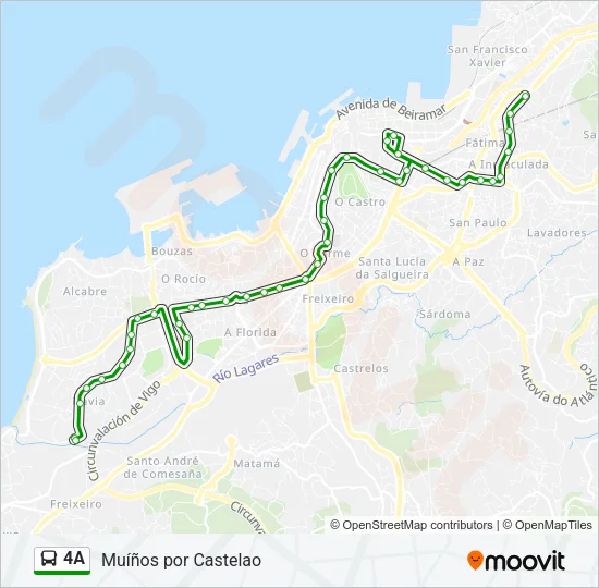 4A Bus Line Map