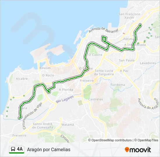 4A Bus Line Map