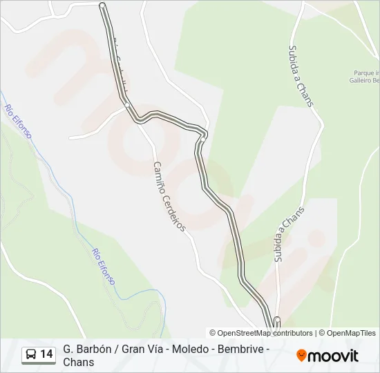 14 Bus Line Map