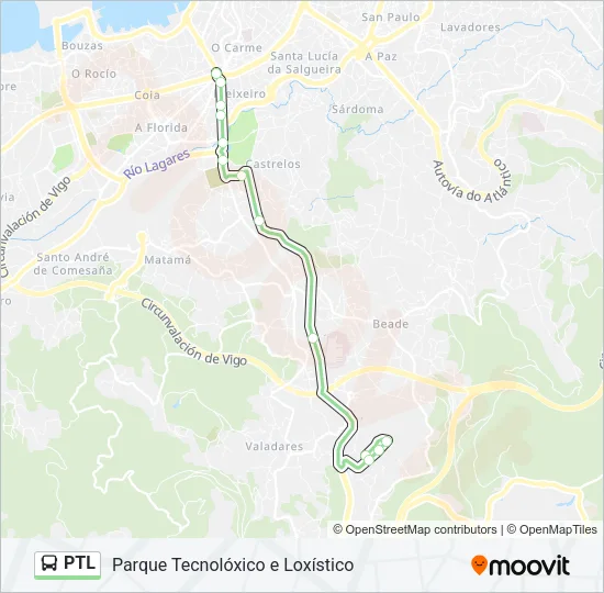 PTL Bus Line Map