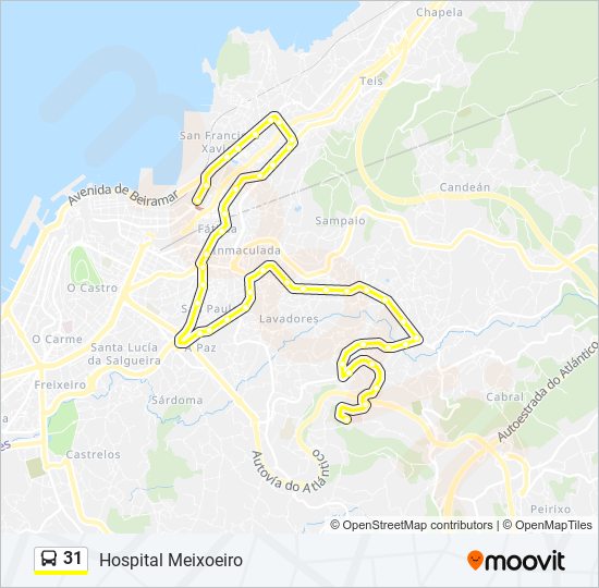 31 bus Line Map