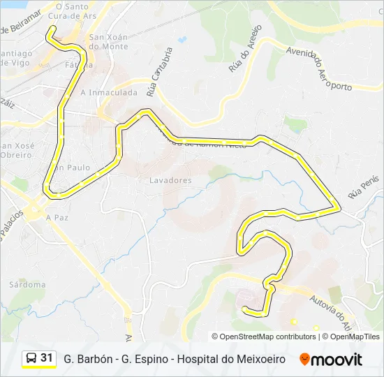 31 Bus Line Map