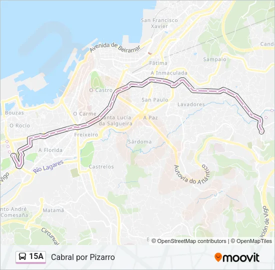 15A Bus Line Map