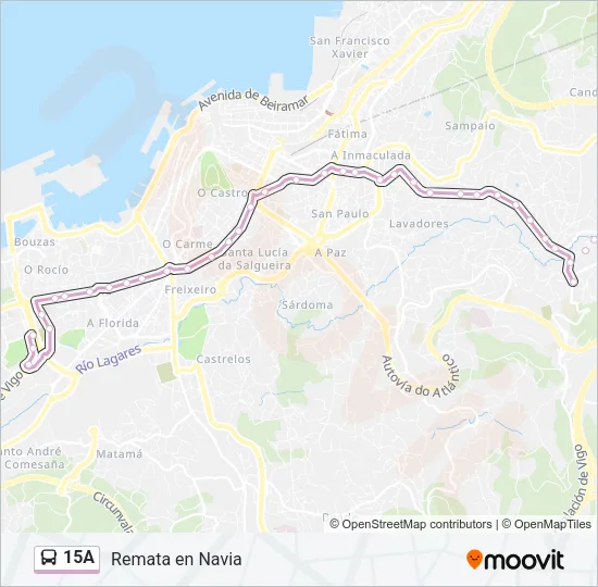 15A Bus Line Map