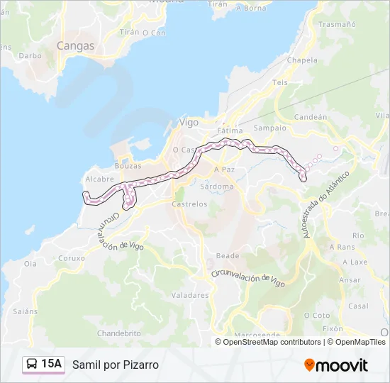 15A Bus Line Map