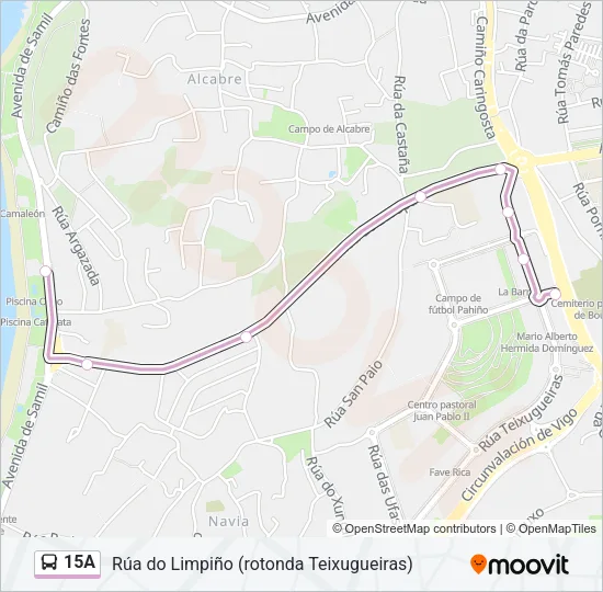 15A Bus Line Map