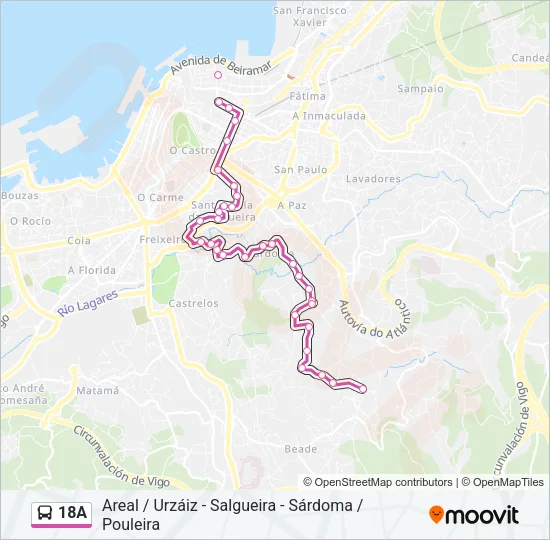 18A Bus Line Map
