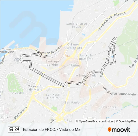 24 Bus Line Map