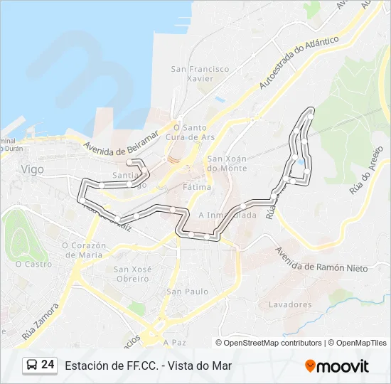 24 Bus Line Map