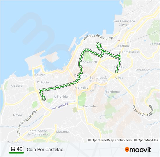 Mapa de 4C de autobús