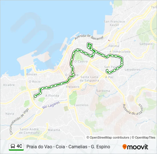 4C Bus Line Map