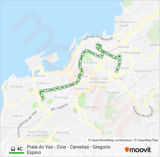 4C Bus Line Map
