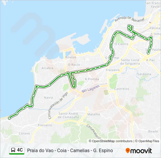 4C Bus Line Map