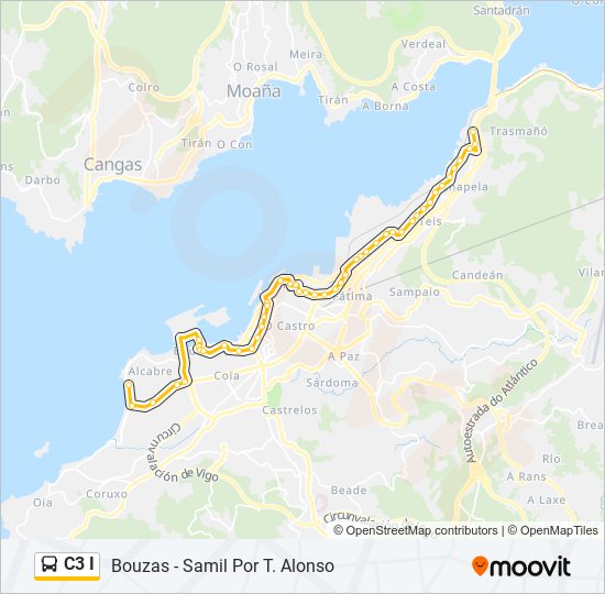 Mapa de C3 I de autobús
