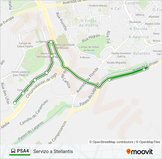 PSA4 Bus Line Map