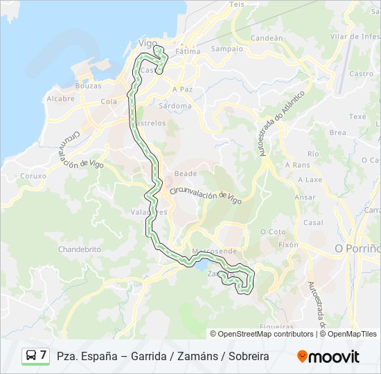 7 bus Line Map