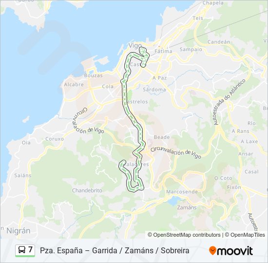 7 bus Line Map