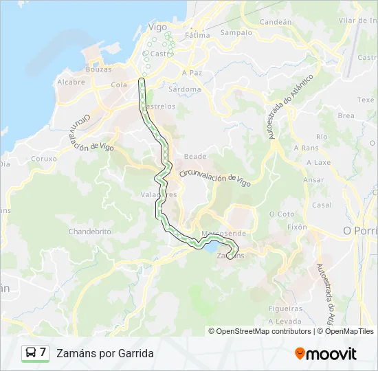 7 Bus Line Map