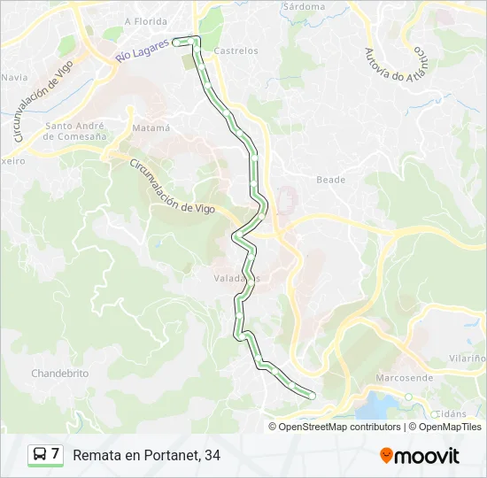 7 Bus Line Map